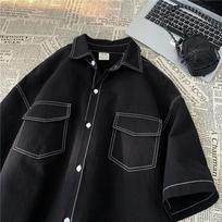 Summer seaside vacation shirt, men's all-match shirt L juoda