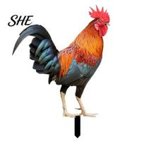 Decorative Yard Stakes Realistic Acrylic Animal Stake, 2D Flat Chicken Goose Bird Outdoor Garden Decoration Bunny Sign for Pathway, Patio, Lawn Decor C