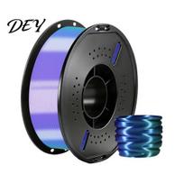 No Clog Filament Three-Color Gradient Silk PLA Filament, 1.75mm 1Kg Spool, Shiny Multicolor Object Printing Material 3D Printer for DIY Figurines