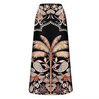 Swimsuit Bikini Set Retro Printed Mesh Long Pants For Women Modest Coverage Beach Pool Vacation Outfit Summer Holiday S