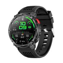 Rainbuvvy HT33 Bluetooth išmanusis laikrodis 1,7 colio IPS ekranas IP68 atsparus vandeniui itin ilgas budėjimo laikas 1100 mAh BLE5.2 Android sportinis laikrodis daugiakalbis silicone strap band juoda