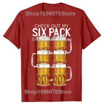 Funny Check Out My Six Pack Beer 100 Cotton Tshirts Men Fashion  Tshirt Loose Oversized Streetwear Hip Hop Unisex T Shirt S