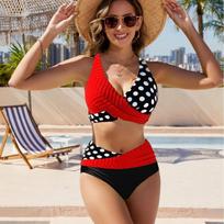 New Bikini European and American Women's Swimsuit Sexy Gathering Explosion Split Swimsuit S