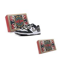 Nike Dunk Slip Resistant Abrasion Resistant Low top Skateboard Shoes Unisex Black DD1391-100(Team44-) 40
