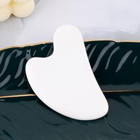 Gua Sha masažo įrankis jade, Baltas