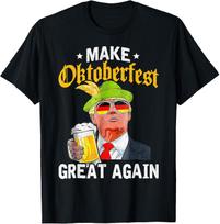NEW Munich Oktoberfest MAKE OCTOBER FEST GREAT AGAIN USA Tee T-Shirt S-3XL L