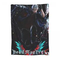 D-Devil May Cry DMC Game Gamer Blanket Soft Warm Flannel Throw Blanket Plush for Bed Living room Picnic Travel Home Sofa Size: 75*100cm, Weight: 230 GSM