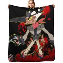 Striker-Helluva Boss Throw Blanket Stain Resistant Cozy Warm Blanket Size: 75*100cm, Weight: 230 GSM