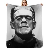 Classic Frankenstein Throw Blanket Cozy Warm Blanket for Bed Room Decor Size: 75*100cm, Weight: 230 GSM