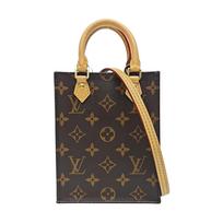 [Pre-Owned] Petit Sac Plat Classic Monogram Music Score Bag Coated Canvas Leather Shoulder Crossbody Tote Mini - Very Good #5D9DZZ ONE SIZE