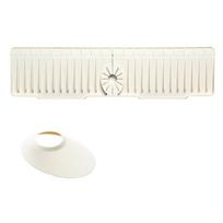 Soft Kitchen Sink Draining Pad Easy Clean Countertop Protect Sink Splash Pad  Bathroom Use 61x10cm smėlis