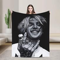 Lil peep Meilė Šilta Antklodė Amerikiečių reperis Kelioninė Pliušinė Lovatiesė Miegamojo Patalynė Minkštos Sofos Lovos Pledai Flanenelinė Lovatiesė Sofos Lovos Užvalkalas 80x120cm(31x47inch)