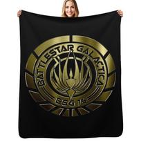Battlestar Galactica Crest Throw Blanket No Pilling Soft Warm Blanket for Bed Size: 75*100cm, Weight: 230 GSM