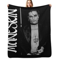 Damiano David Maneskin Throw Blanket Foldable Soft Warm Blanket for Outdoor Use Size: 75*100cm, Weight: 230 GSM