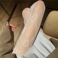 New Goth Lolita Cosplay Jk Girls Tights Sexy Retro Gothic Hollow Out Pantyhose  Girl Black Whitethin Ins Style Fishnet Tights One Size