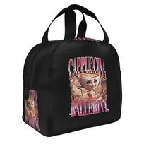 Italian Brainrot Ballerina Cappuccin  Lunch Bag Women Funny Meme Cooler Warm Insulated Lunch Boxes for Adult Office One Size