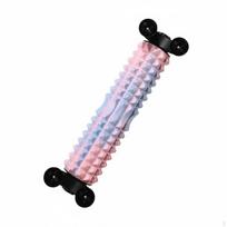 Spiky Foam Roller with Stand Flexibility Bracket Ergonomic Design for Athletes, Blue Pink Gradient Suction Cup gray