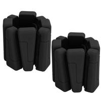 2pcs Wrist and Ankle Weight 2lb Women Men Adjustable Silicone Wearable Wrist Weights for Gym Workout Black
