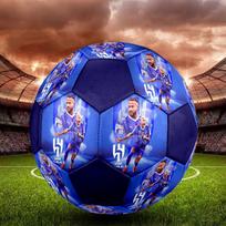1PC Neymar Athletic Genius size 5 soccer ball PrahaIndoor Soccer Ball Colorful All Ages Machine Stitched PVC Competition Ready Durable High-Bounce