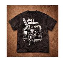 ARC Raiders Sci-Fi Squad Acid Wash T-Shirt, Futuristic Streetwear Tee S