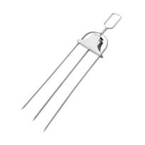 1/3PcSkewer Sticks Kabob Sticks for Grilling 14'' 3 Way Grill Skewers Metal Barbecue Skewers with Push Rod Sliders BBQ Accessory