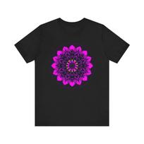 Purple Mandala T-Shirt, Floral Geometric Circle Shirt, Boho Mandala Apparel, Spiritual Graphic Tee, Unique Art Gift S