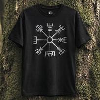 Vegvisir Shirt - Viking Compass, Norse Mythology, Norse Pagan Graphic Tee M