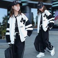 Autumn Girl's Tracksuit Hoodie Jogging Sweatpants Set 2 Pieces Sweatsuit 170 balta