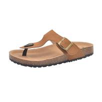 Women Suede Clogs Slippers Adjustable Buckle Slip on Footbed Home Clog Slippers Outdoor Beach Sandals With Arch support 35 chaki