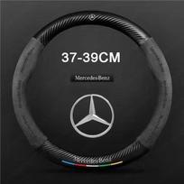 Auto Emblem Accessories For Mercedes Benz S320 W164 W203 W204 W168 C180 E320 A200 CLA CLK CLS ML GLA Car Steering Wheel Cover For Round Black
