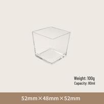 Square Glass Scented Candle Holder and Succulent Hydroponic Vase - Transparent Minimalist Home Decor