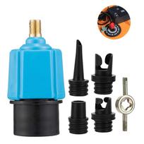 Inflatable SUP Pump Valve Adapter Set- Standard Air Valve Adapter,Nozzle Air Pump Converter for Kayaking Surfboard Inflatable black