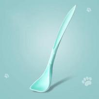 Portable Silicone Dog Cat Canned Lid 2-in-1Food Sealer Spoon Pet Food Cover Storage Fresh-keeping Lids Bowl Dog Accessories Canned spoon žalia