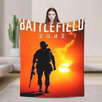 Battlefield 2042 Game Blankets Airplane Travel Flannel Bedding Throws For Living Room Warm Soft Custom Quality Bedspread Size: 75*100cm, Weight: 230 GSM