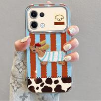 Premium Silicone Phone Case OPPO Reno13 Pro Reno12 Reno11 With Dog Stripe Design Full Cover Shockproof Cartoon Style OPPO Reno 13