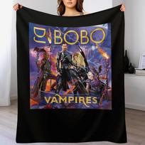 DJ BoBo Vampires Album Cover Throw Blanket Lightweight Cozy Blanket for Bed Sofa Size: 75*100cm, Weight: 230 GSM