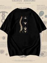 Oversized T-shirt with human anatomy print on the back L