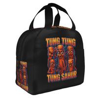 Italian Brainrot TUNG TUNG SAHUR Thermal Insulated Lunch Bag Resuable Lunch Container for Work School Multifunction Food Box One Size
