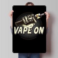 Cool Vape Electronic Tinplate Posters Customizable Wall Art Retro Vintage Metal Signs for Home Room Bedroom Decorations Garden 20X30CM