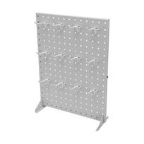 Pegboard derinimo rinkinys Metalinis sieninis pegboard organizatorius su 12 kabliukų karoliukams, auskarams, papuošalams eksponuoti Baltas balta
