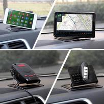 360 pasukamas telefono laikiklis neslystantis kilimėlis automobilio salono prietaisų skydelis, reguliuojamo kampo lipnus kilimėlis GPS navigacijai Balck automobiliui