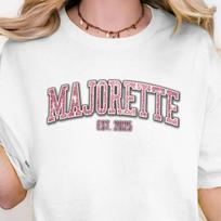 Majorette Shirt, Baton Twirling Shirt, Twirl Team Tee, Pink Varsity Twirling Shirt, Baton Girl Gift S