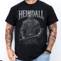 Heimdall Shirt: Norse God Guardian T-Shirt | Viking Mythology Apparel | Bifrost Watchman Tee | Nordic Myth Shirt S