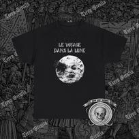 Kelionė į Mėnulį Marškinėliai, Kelionė į Mėnulį, Georges Melies, Luna, Viktorietiška Mėnulis S black