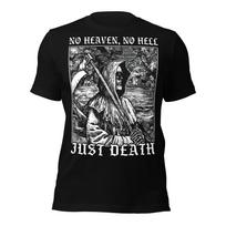 No Heaven no Hell Just Death Grim reaper Occult Spooky Gothic Dark t-shirt 4XL