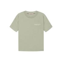 Fear Of God Essentials Ss22 Tee Seafoam Solid Color Simple Short Sleeve Drop Shoulder T-Shirt Women Tops Gray-Green FOG-SS22-187