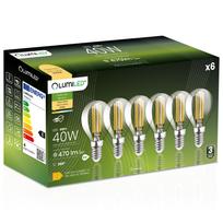 6X Żarówka Led E14 Kulka P45 4W = 40W 470Lm 3000K Ciepła 360° Filament Lumiled