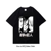 Attack On Titan Japanese Anime T-Shirts For Men And Women Printed Cotton Short Sleeve T-Shirts Oversized Fashion Unisex T-Shirts S