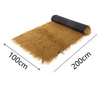 200x100cm Šiaudinio namo čerpės Stogo kilimas su čerpių imitacija Dirbtiniai šiaudai Imitaciniai kilimai Dekoratyviniai sodui Austi žaliuziai Gyvybingi 100.00X200.00CM