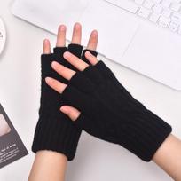 Thick Fingerless Glove Solid Color Mittens High Quality Half Finger Gloves  Unisex juoda